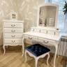 Туалетный стол Малонн Ави с секретером и зеркалом Белый