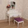 Туалетный стол Малонн Ави с секретером и зеркалом Белый