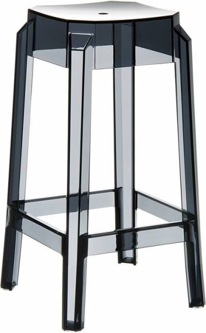 Табурет прозрачный полубарный Fox 65 черный 360х360х650 мм