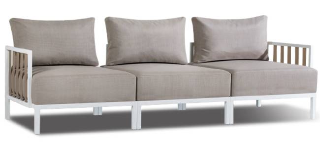 Диван модульный Slim Stripe белый, бежевый 2220х740х687 мм