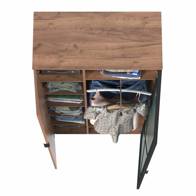 Шкаф с зеркалом Гранд 13.226 цвет дуб крафт табачный