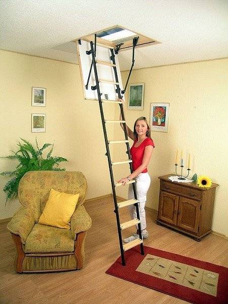 Чердачная складная лестница Stallux 265 90х70