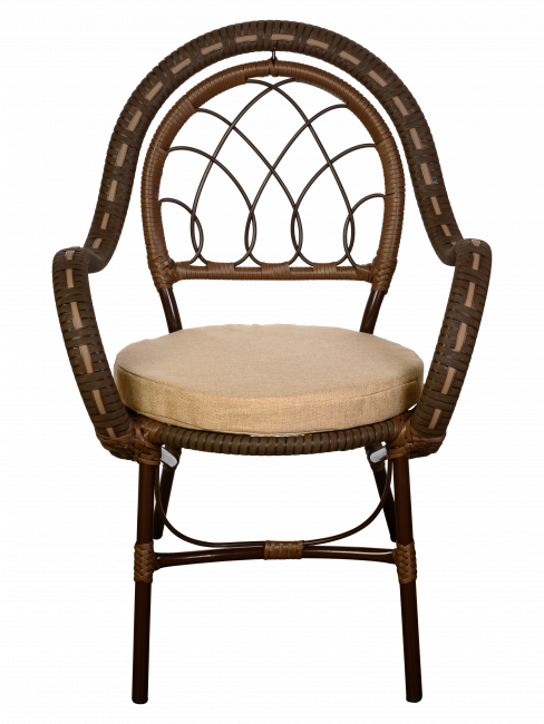 Стул Java (Ява) из искусственного ротанга, орех