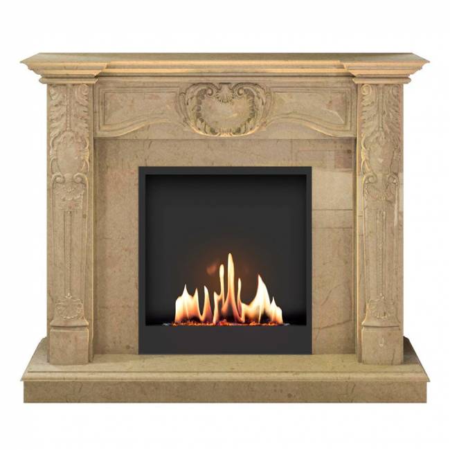 Биокамин в мраморном портале SteelHeat Mushketer M (Стандарт)