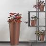 Кашпо для цветов "Prosperplast Tubus Slim Corten", кортен сталь, 64+35л