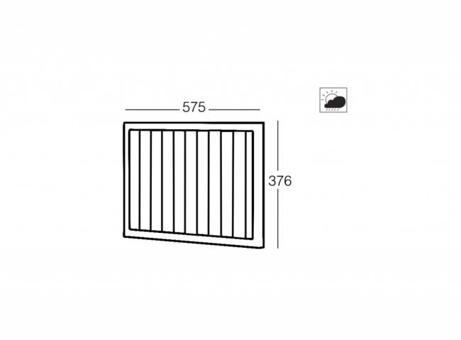 Диван модульный Slim Stripe венге, светло-серый 2960х740х687 мм