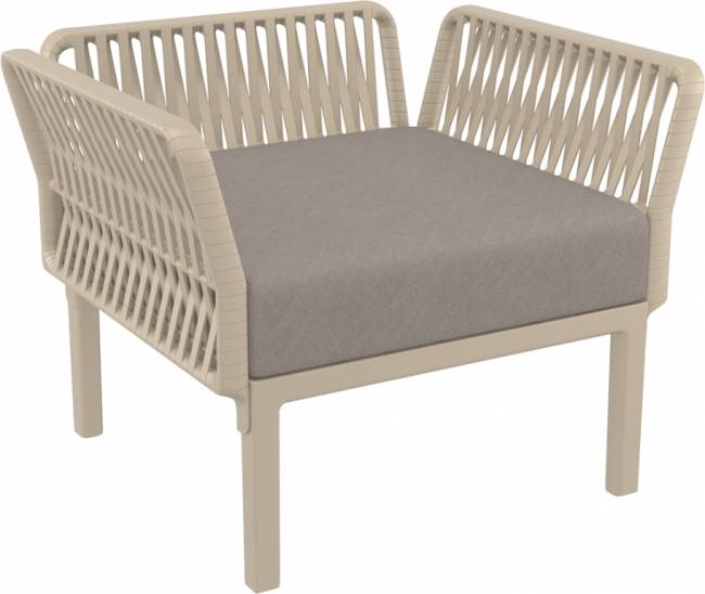 Комплект пластиковой мебели Portofino Lounge бежевый, светло-коричневый