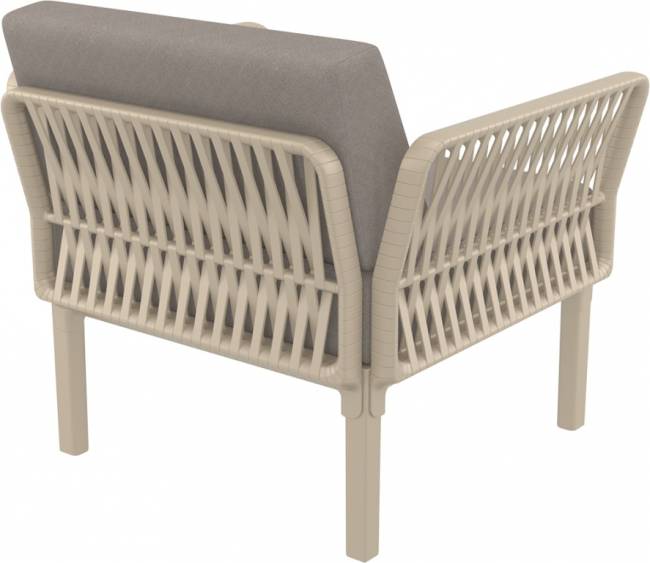 Комплект пластиковой мебели Portofino Lounge бежевый, светло-коричневый