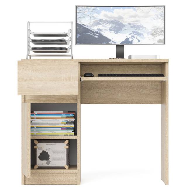 Стол компьютерный Мори МС-1 левый цвет дуб сонома