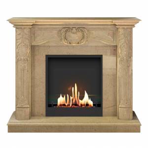 Биокамин в мраморном портале SteelHeat Mushketer M (Стекло)