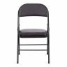 Стул складной Фолдер/Folder (мод.3022G)/1 шт. в упаковке каркас: металл, сиденье/спинка: экокожа, 46.5х47.5х79см, черный/черный черный каркас: металл, сиденье/спинка: экокожа