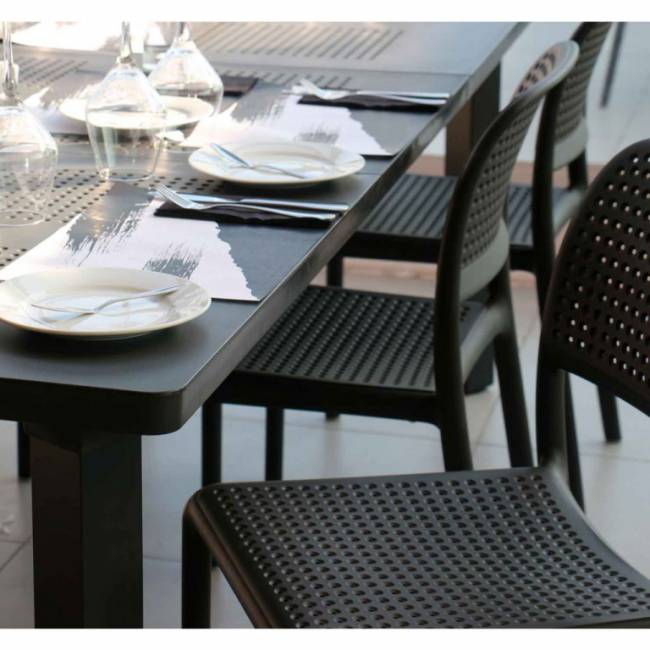 Стул пластиковый Bora Bistrot антрацит 490х540х830 мм