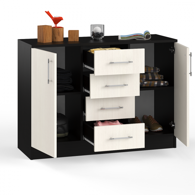 Комод СВК № 2, цвет венге/дуб лоредо