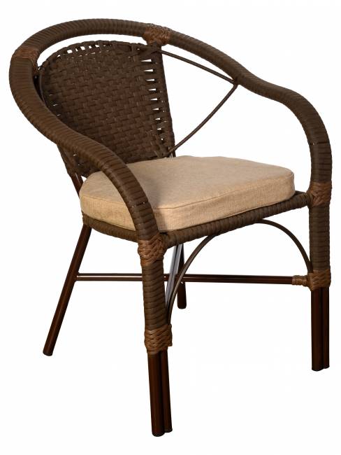 Кресло Bali (Бали) из искусственного ротанга, орех