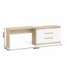 Письменный стол 1200 с комодом-тумбой МК-1200-3 Мори цвет дуб сонома/белый Письменный стол 1200 с комодом-тумбой МК-1200-3 Мори цвет дуб сонома/белый