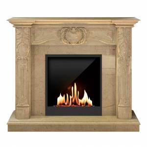 Биокамин в мраморном портале SteelHeat Mushketer M (Стемалит)