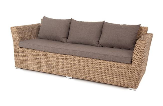 "Капучино" диван из искусственного ротанга трехместный, цвет соломенный "Капучино" диван из искусственного ротанга трехместный, цвет соломенный