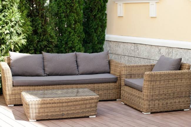 "Капучино" диван из искусственного ротанга трехместный, цвет соломенный "Капучино" диван из искусственного ротанга трехместный, цвет соломенный