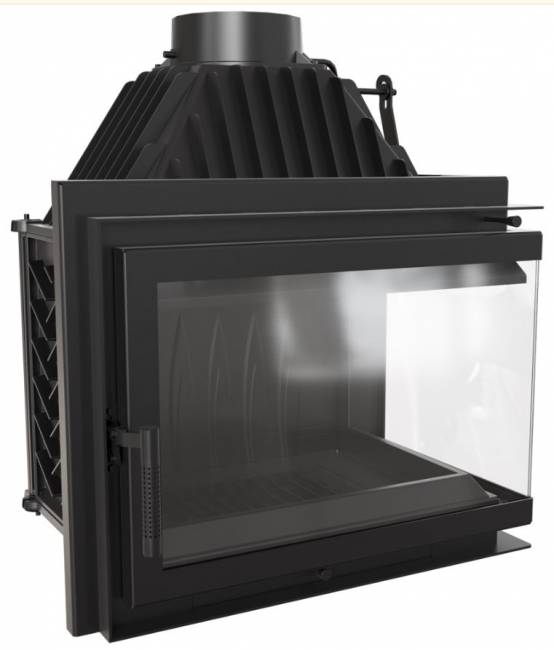 Топка Kratki SIMPLE/Z/S/P/BS, угловое стекло справа