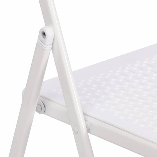 Стул складной Фолдер/Folder (мод.3016) каркас: металл, сиденье/спинка: пластик, 48,5х48х82,5см, белый  (Комплект из 6 шт.) белый каркас: металл, сиденье/спинка: пластик