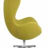 Кресло дизайнерское DOBRIN EGG, светло-зеленая ткань AF3