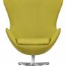 Кресло дизайнерское DOBRIN EGG, светло-зеленая ткань AF3
