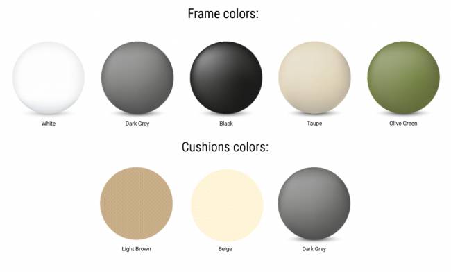 Комплект пластиковой мебели Portofino Lounge оливковый, бежевый