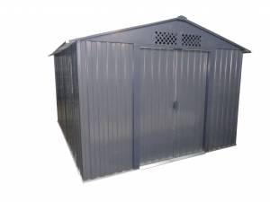 Металлический хозблок Greenstorage "Эван E", серый/шоколад