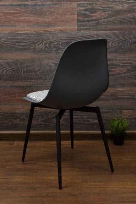 Стул Туссе чёрный /серый, серый ГЛ