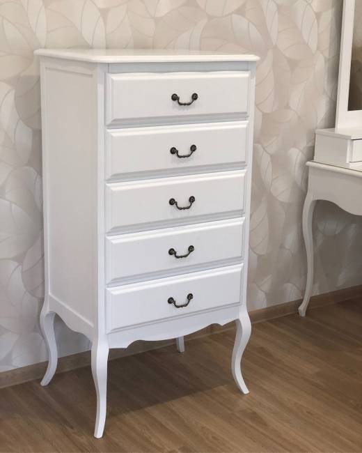 Комод Малонн Ави 5 ящиков Белый