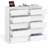 Комод высокий на десять выдвижных ящиков Мори МК1200.10 цвет белый
