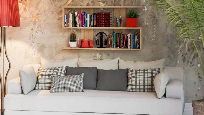 Навесная полка Мори 1200 цвет дуб сонома