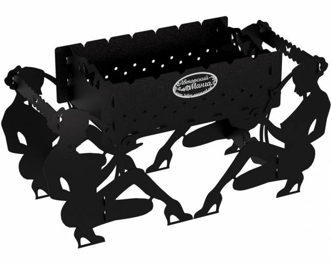 Мангал разборный "Леди", сталь AISI304, 3мм