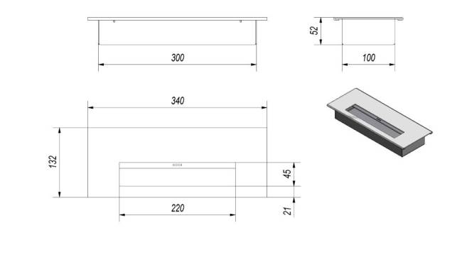 Биокамин Kratki AF (серебряный)