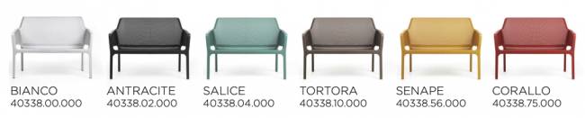 Диван пластиковый Net Bench антрацит 1160х700х860 мм Диван пластиковый Net Bench антрацит 1160х700х860 мм