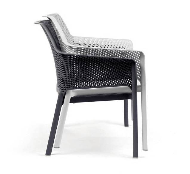 Диван пластиковый Net Bench антрацит 1160х700х860 мм Диван пластиковый Net Bench антрацит 1160х700х860 мм