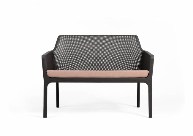 Диван пластиковый Net Bench антрацит 1160х700х860 мм Диван пластиковый Net Bench антрацит 1160х700х860 мм