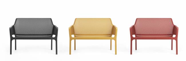 Диван пластиковый Net Bench антрацит 1160х700х860 мм Диван пластиковый Net Bench антрацит 1160х700х860 мм