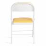 Стул складной Фолдер/Folder (мод.3022G)/1 шт. в упаковке каркас: металл, сиденье/спинка: экокожа, 46.5х47.5х79см, желтый/белый желтый, белый каркас: металл, сиденье/спинка: экокожа