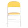 Стул складной Фолдер/Folder (мод.3022G)/1 шт. в упаковке каркас: металл, сиденье/спинка: экокожа, 46.5х47.5х79см, желтый/белый желтый, белый каркас: металл, сиденье/спинка: экокожа