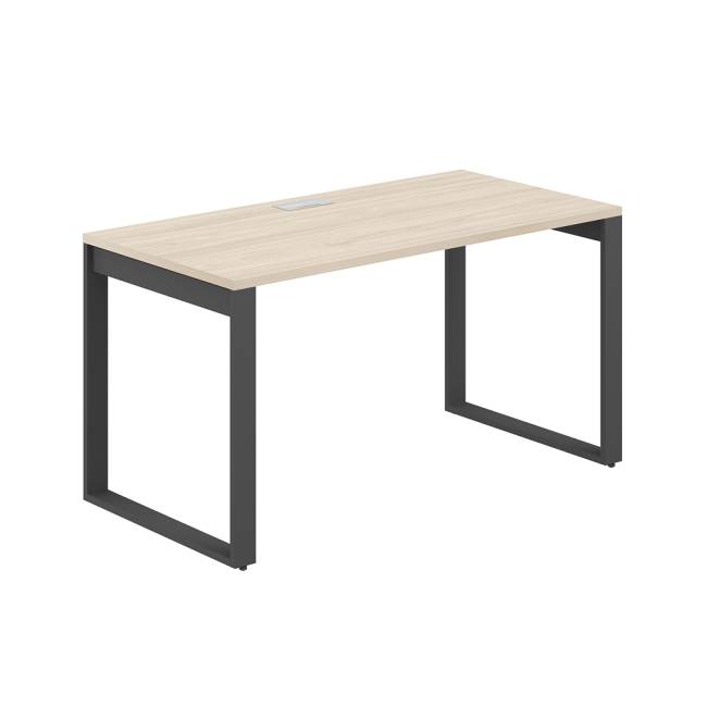 AG.101.AR.L.72.AN  / Стол 1200х600х750  / профиль О-образный: 70х20 антрацит; лючок: серебро; столешница: акация равелло