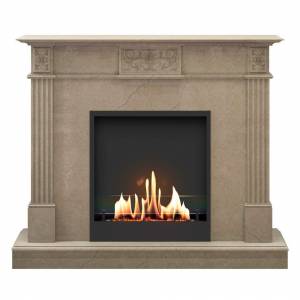 Биокамин в мраморном портале SteelHeat Lada M (Стекло)