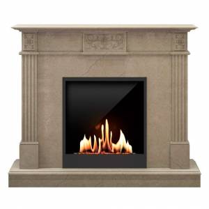 Биокамин в мраморном портале SteelHeat Lada M (Стемалит)