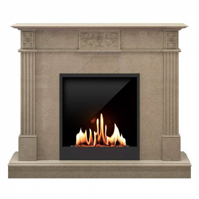 Биокамин в мраморном портале SteelHeat Lada M (Стемалит)