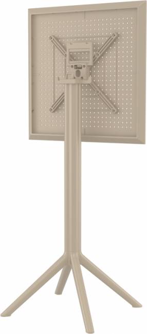 Стол пластиковый барный складной Sky Folding Bar Table 60 бежевый 600х600х1080 мм