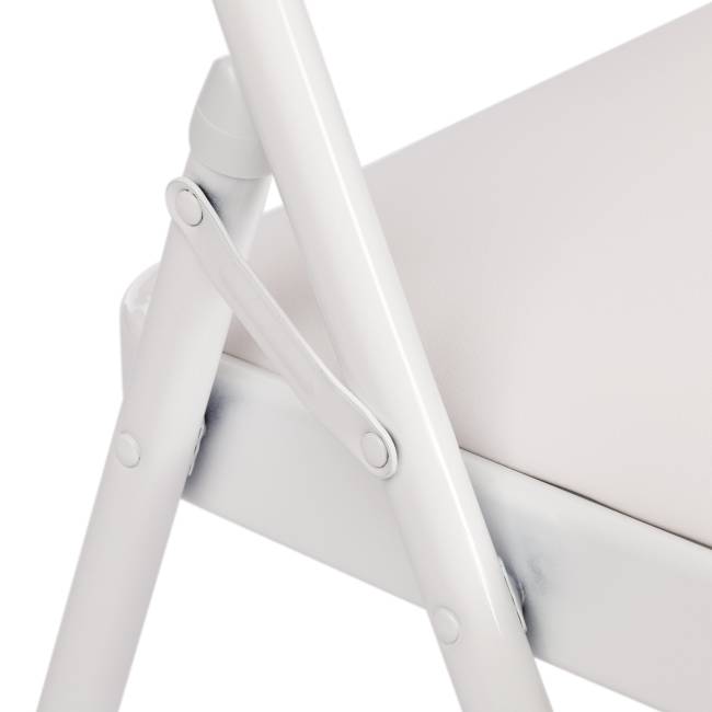 Стул складной Фолдер/Folder (мод.3022G) каркас: металл, сиденье/спинка: экокожа, 46.5х47.5х79см, белый/белый  (Комплект из 6 шт.) белый каркас: металл, сиденье/спинка: экокожа