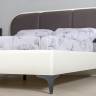 Кровать с мякгой спинкой Валенсия 11.36.02 цвет белый шагрень