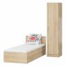 Кровать односпальная 800 с пеналом Стандарт цвет дуб сонома