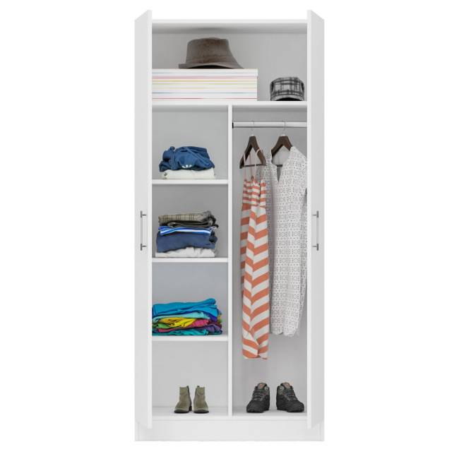 Шкаф 2-х створчатый белый Стандарт цвет белый