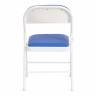 Стул складной Фолдер/Folder (мод.3022G) каркас: металл, сиденье/спинка: экокожа, 46.5х47.5х79см, синий/белый  (Комплект из 6 шт.) синий, белый каркас: металл, сиденье/спинка: экокожа